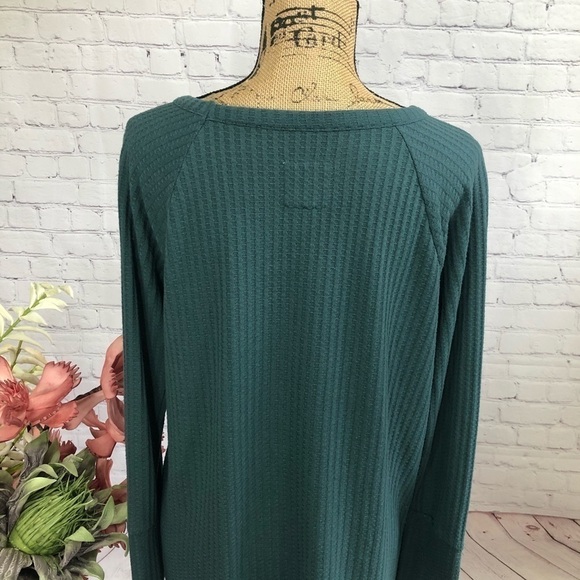 CHASER Teal Waffle Knit Thermal Top - Picture 9 of 13